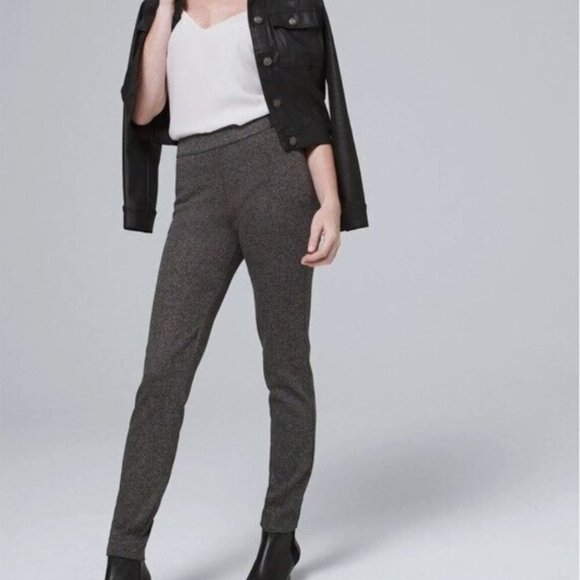 NWT WHBM Slim Speckled Ponte Knit Ankle Pants Size 4 R - Picture 1 of 8
